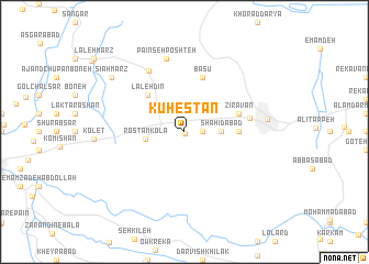 map of Kūhestān