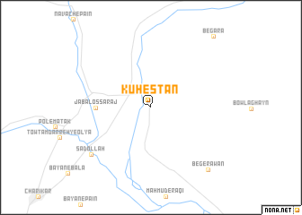 map of Kūhestān