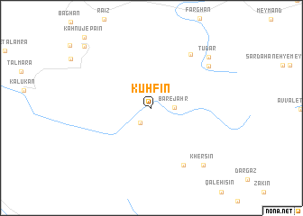 map of Kūh Fīn