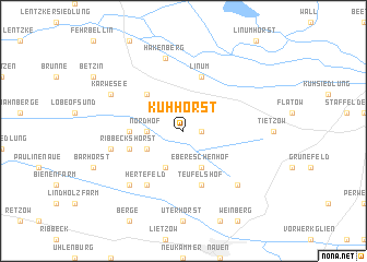 map of Kuhhorst