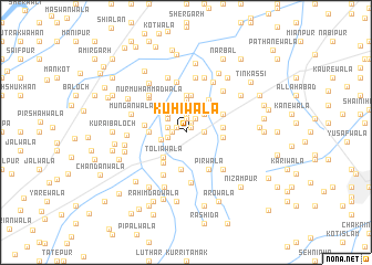 map of Kuhīwāla