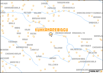 map of Kūh Kamar-e Bīdgū