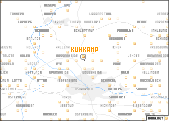 map of Kuhkamp