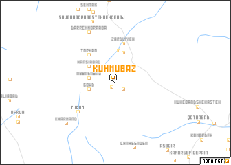 map of Kūh Mūbāz