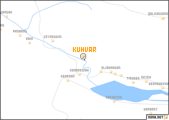 map of Kūhvār