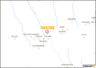 map of Kūh Zar