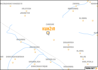 map of Kūh Zīn