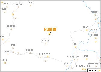 map of Kuibia