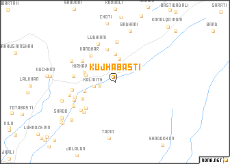 map of Kujha Basti