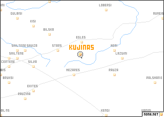 map of Kūjiņas