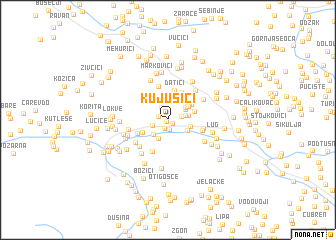 map of Kujušići