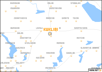 map of Kukliai