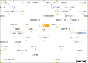 map of Kuków