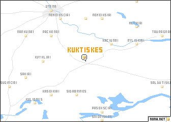 map of Kuktiškės
