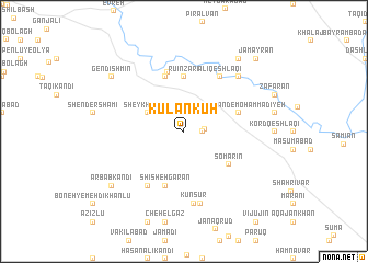 map of Kūlān Kūh