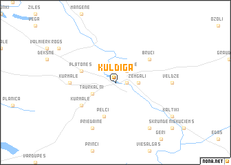 map of Kuldīga