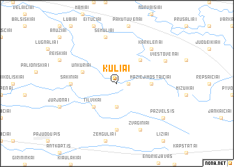 map of Kuliai