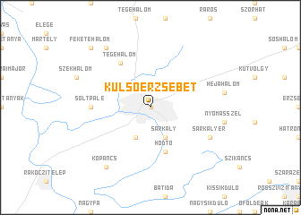 map of Külsőerzsébet