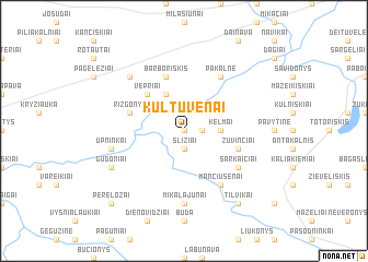 map of Kultuvėnai