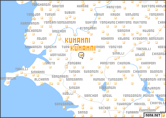 map of Kŭmam-ni