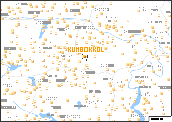 map of Kŭmbok-kol