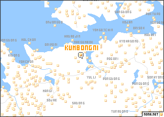 map of Kŭmbong-ni