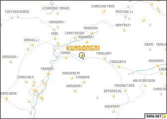 map of Kŭmdong-ni