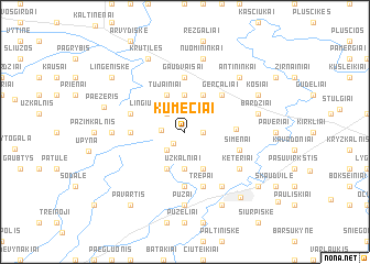 map of Kumečiai