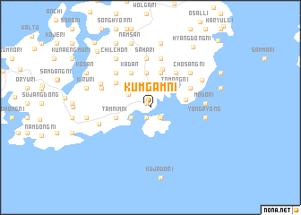 map of Kŭmgam-ni