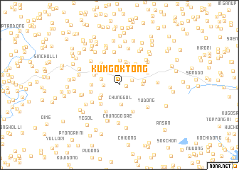 map of Kŭmgok-tong