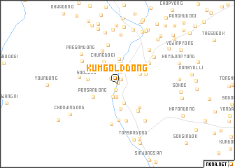 map of Kŭmgol 3-dong