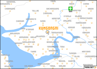 map of Kŭmgong-ni