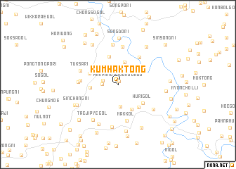 map of Kŭmhak-tong