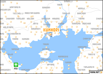 map of Kŭmho-ri
