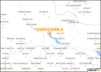 map of Kumiecie Małe