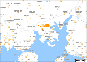 map of Kŭmjin