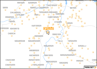 map of Kŭm-ni