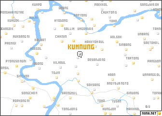 map of Kŭmnŭng