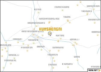 map of Kŭmsaeng-ni