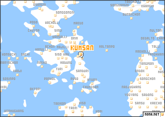 map of Kŭmsan