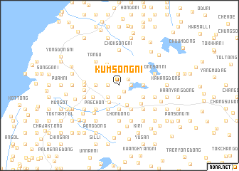 map of Kŭmsong-ni