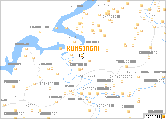 map of Kŭmsŏng-ni