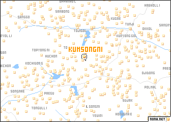 map of Kŭmsŏng-ni