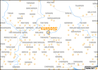 map of Kŭmsŏng