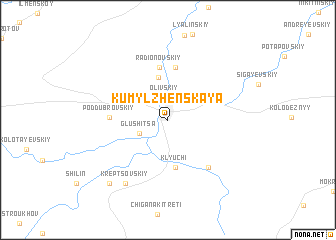 map of Kumylzhenskaya