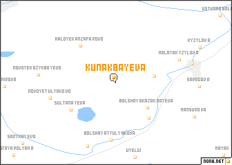 map of Kunakbayeva