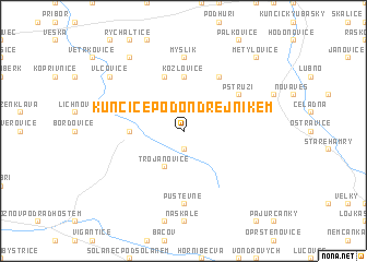 map of Kunčice pod Ondřejníkem