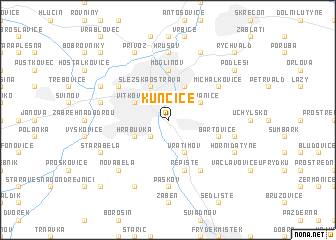 map of Kunčice