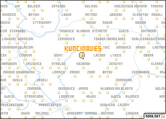 map of Kunčina Ves