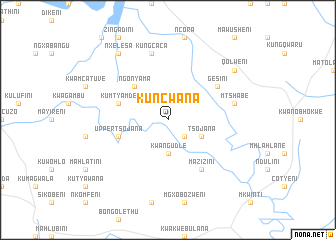 map of KuNcwana